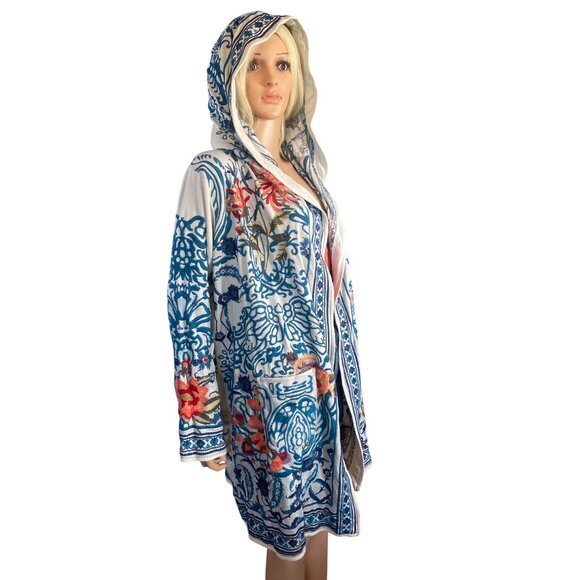 NWT Johnny Was Hooded Duster Embroidered Open Cardigan Small MSRP$540 Rare! HTF - Picture 7 of 17